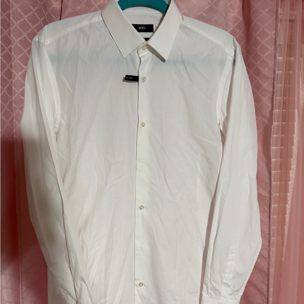 Boss Men's Crisp White Dress Shirt